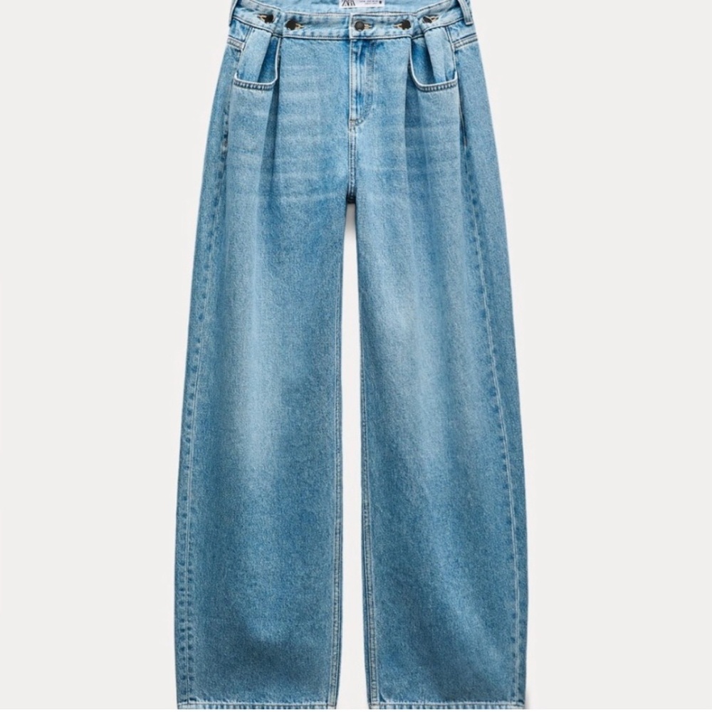 ZARA LOOSE FIT WIDE LEG Z1975 JEANS SIZE 4